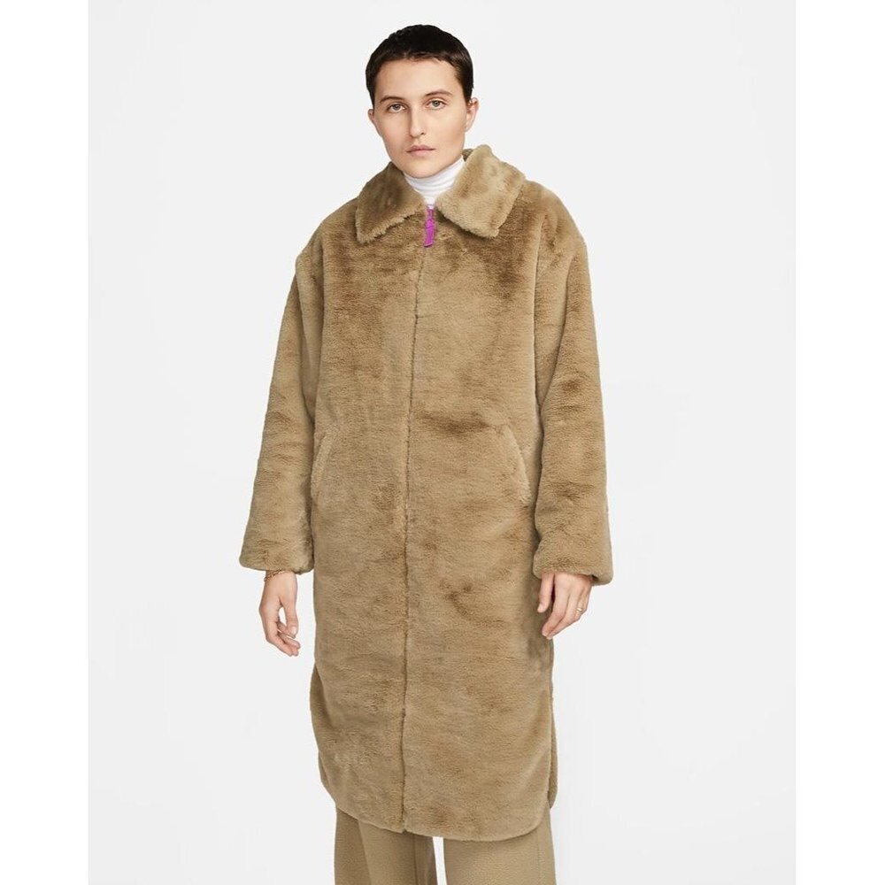 Nike special edition faux faur long coat jacket sherpa - Picture 3 of 8